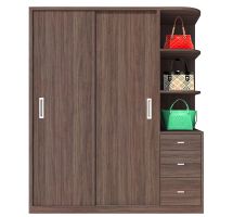 Tủ quần áo gỗ MDF Juno Sofa cửa lùa màu nâu 180 x 55 x 200cm